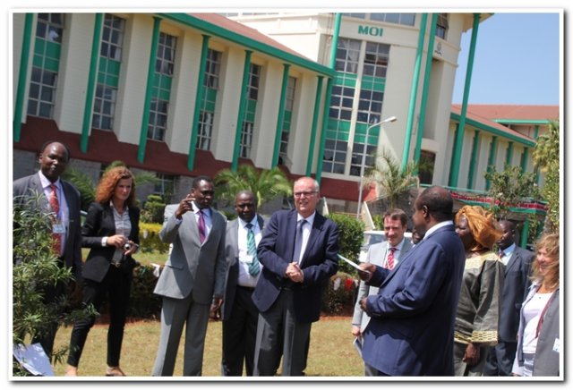 delegates before planting session lead by prof.ogechi and daad director